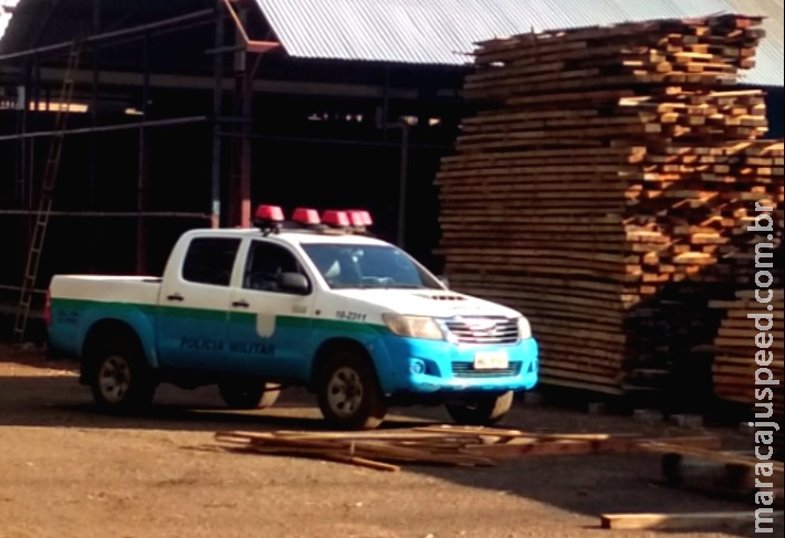 Polícia Militar Ambiental autua serraria em R$ 11,5 mil por armazenamento de 38 m³ de madeira nativa ilegalmente