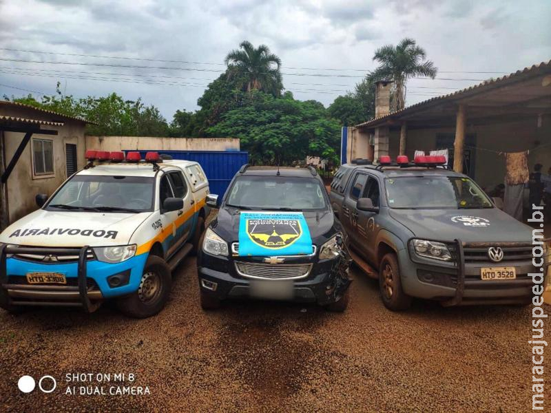 Polícia Militar Rodoviária e DOF fecham o cerco e prendem assaltante de caminhonete em Maracaju