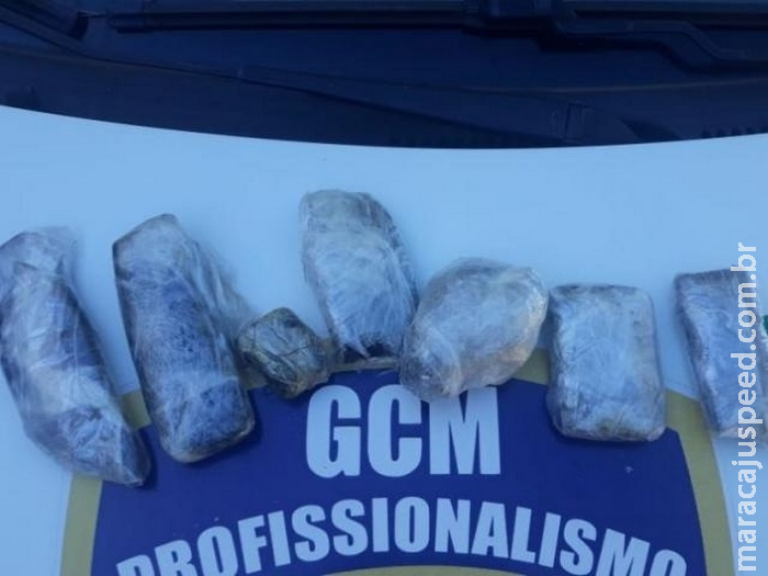 Após denúncia, guarda encontra tabletes de maconha escondidos em terreno baldio