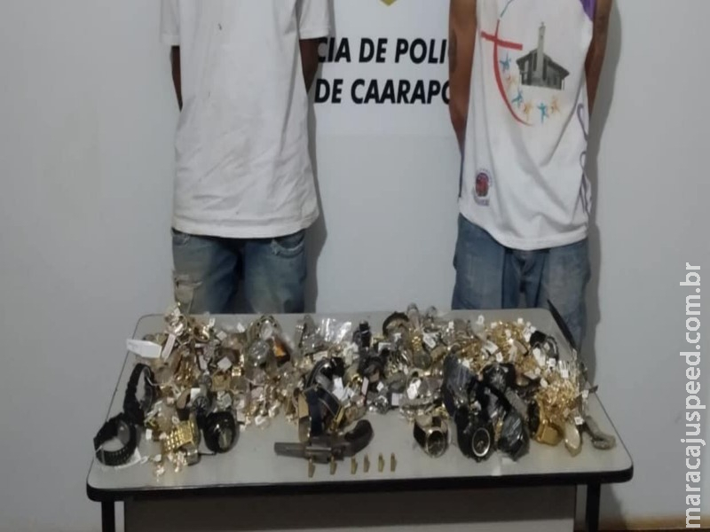 Assaltantes que roubaram joalheria em Caarapó são presos em Dourados