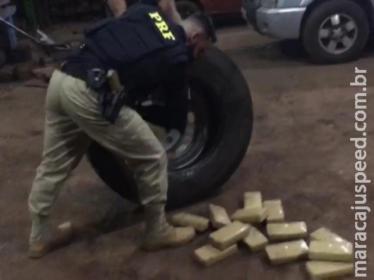 Condenado por tráfico é flagrado com 37 quilos de cocaína em caminhão Condenado por tráfico é flagrado com 37 quilos de cocaína em caminhão