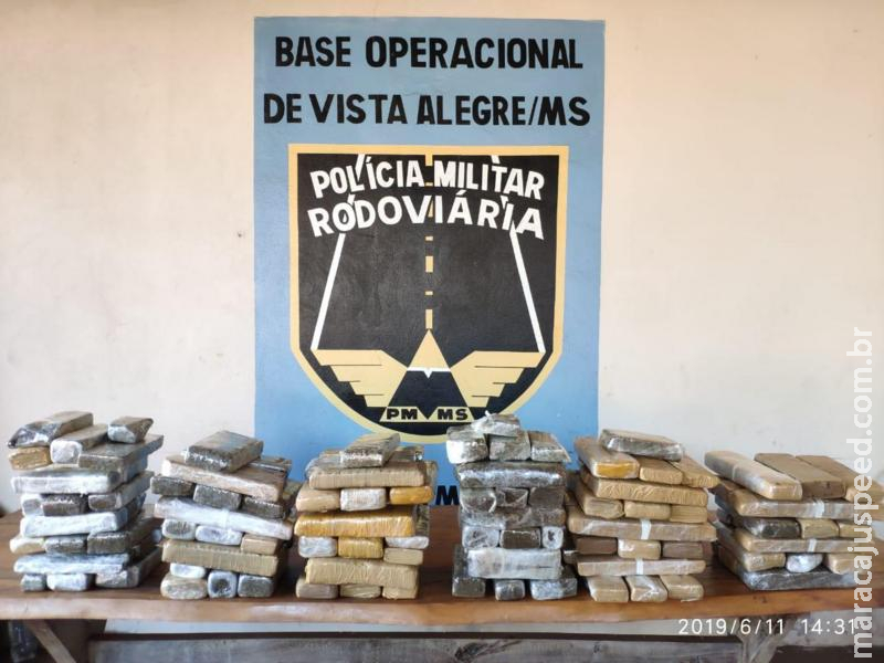 Maracaju: PMR prende 02 homens com mais de 100 Kg de maconha que seria levada à capital baiana