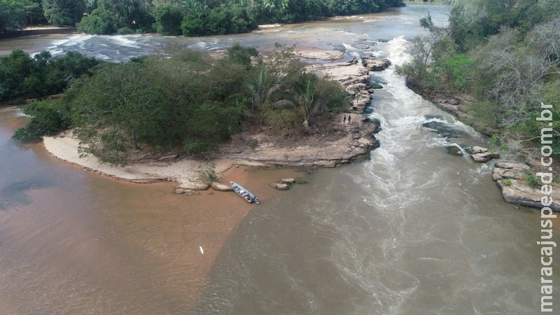 PMA de Coxim e Campo Grande usam drones e surpreendem pescador utilizando tarrafa no rio Taquari