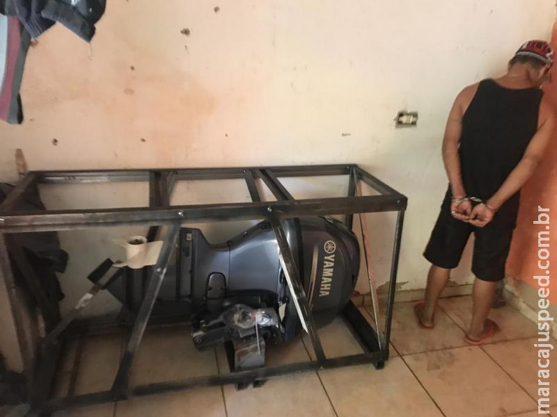 PMA prende homem com várias passagens policiais e recupera motor de popa novo furtado de loja PMA prende homem com várias passagens policiais e recupera motor de popa novo furtado de loja