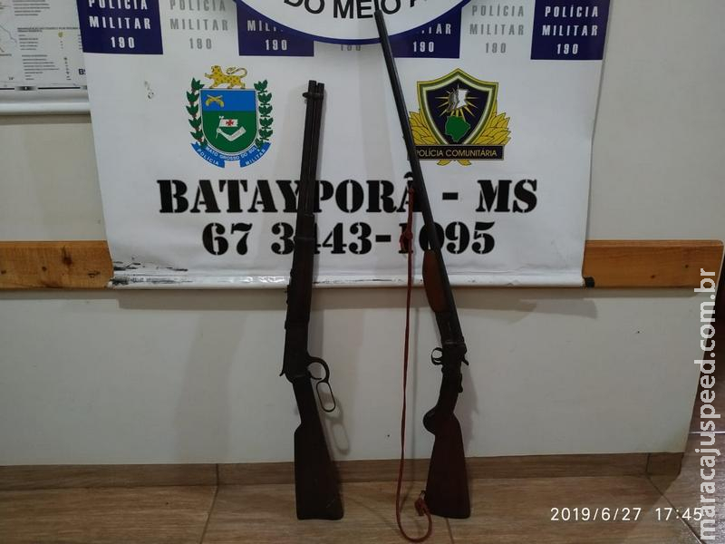 PMA surpreende caçadores e apreende armas e armadilha de caça