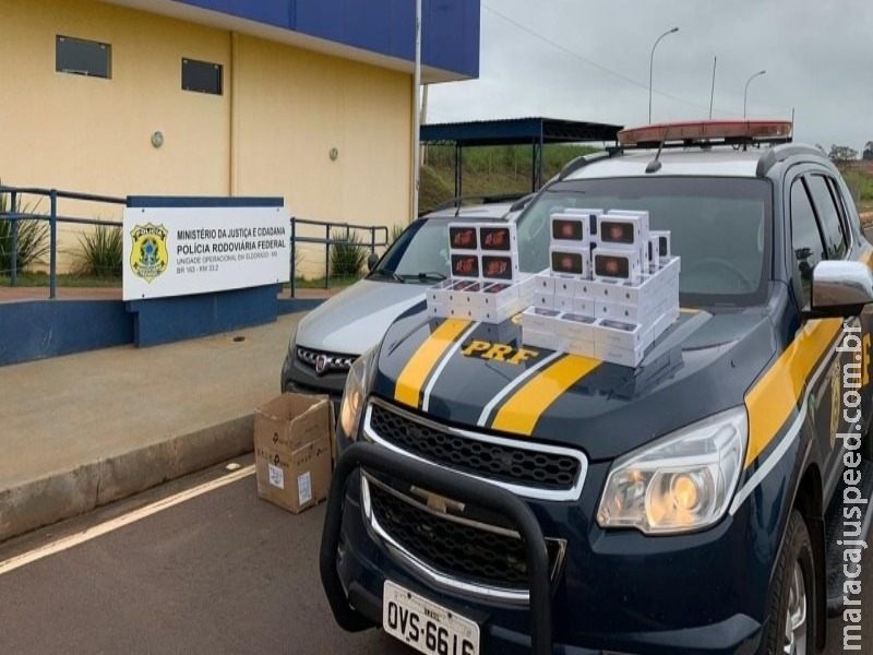 Polícia apreende em MS carga de celulares avaliados em R$ 160 mil Polícia apreende em MS carga de celulares avaliados em R$ 160 mil