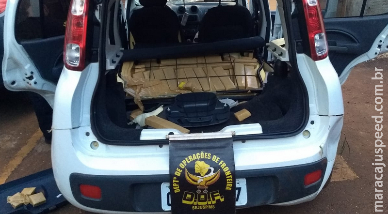Veículo capotado e carregado com quase duzentos quilos de droga foi localizado pelo DOF