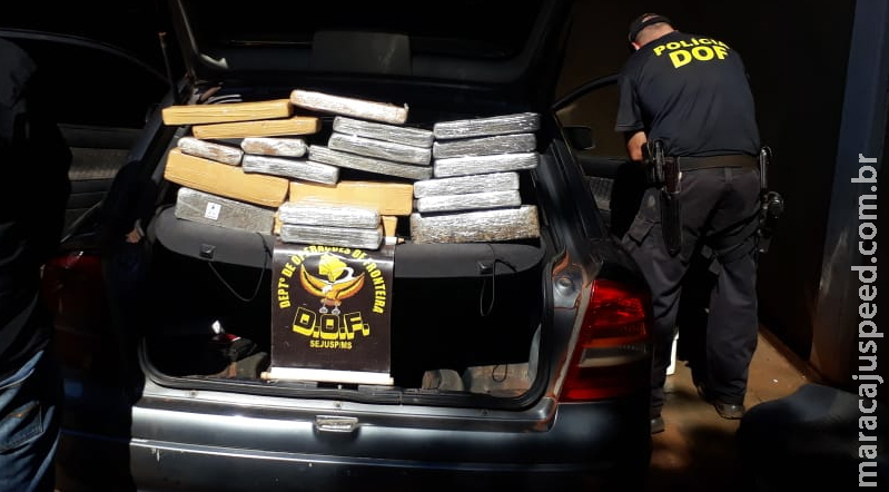 Veículo que seguia para o Paraná com quase cem quilos de droga foi apreendido pelo DOF
