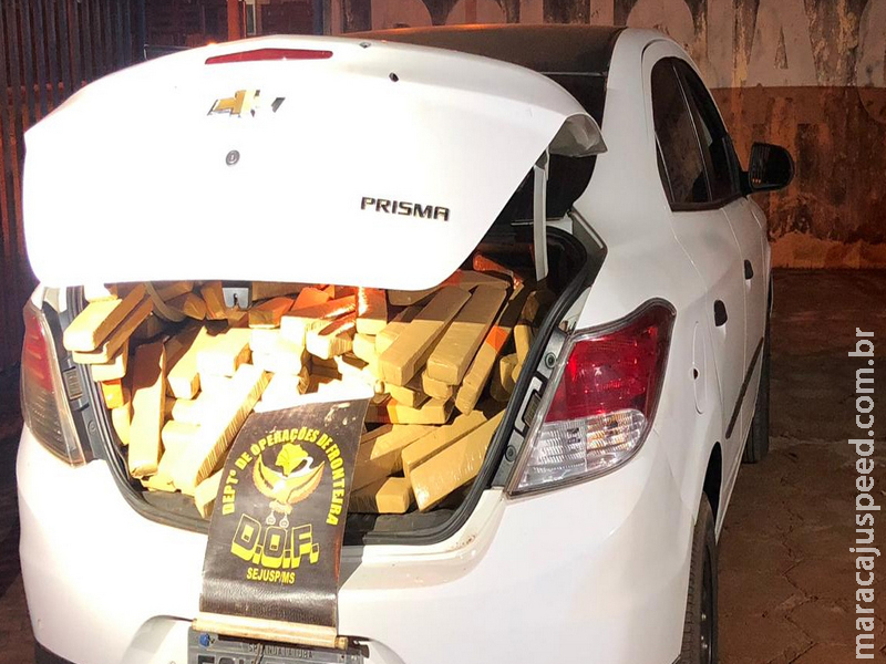 Veículo roubado em São Paulo foi apreendido pelo DOF na região de Paranhos com quase meia tonelada de droga