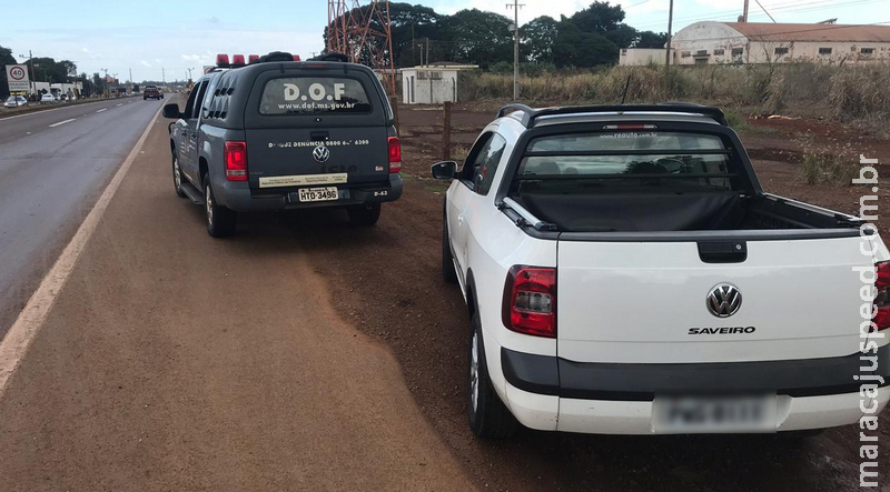 Veículo Saveiro furtado em Belo Horizonte foi recuperado pelo DOF