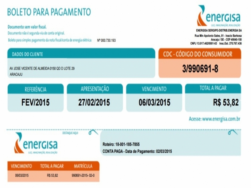 Conta de energia terá formato de boleto bancário em MS