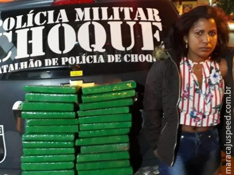 Em carro pedido por aplicativo, mulher é presa com mala cheia de maconha