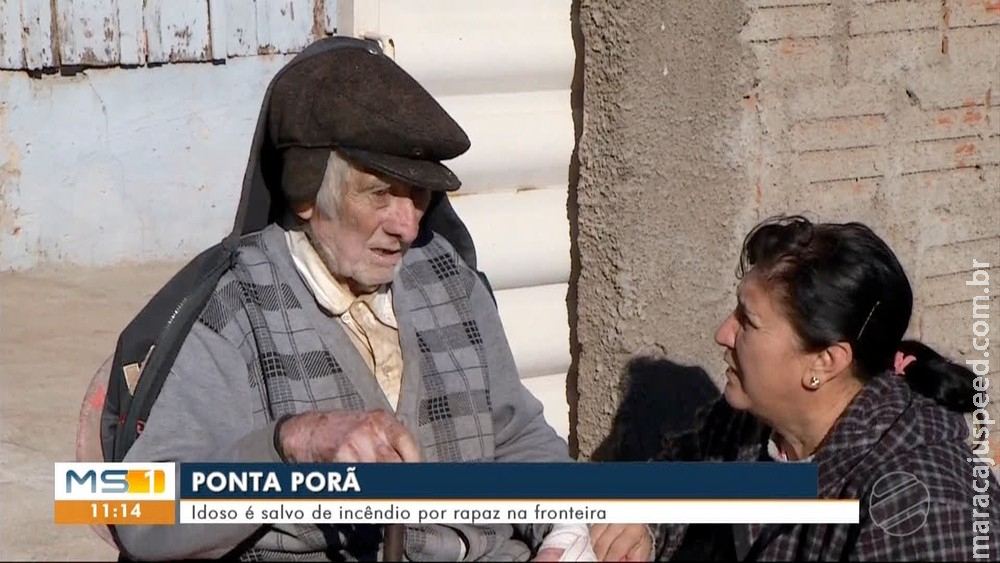 Idoso de 100 anos é salvo de incêndio pelo vizinho em MS: “Bens a gente corre atrás, o importante é a vida"