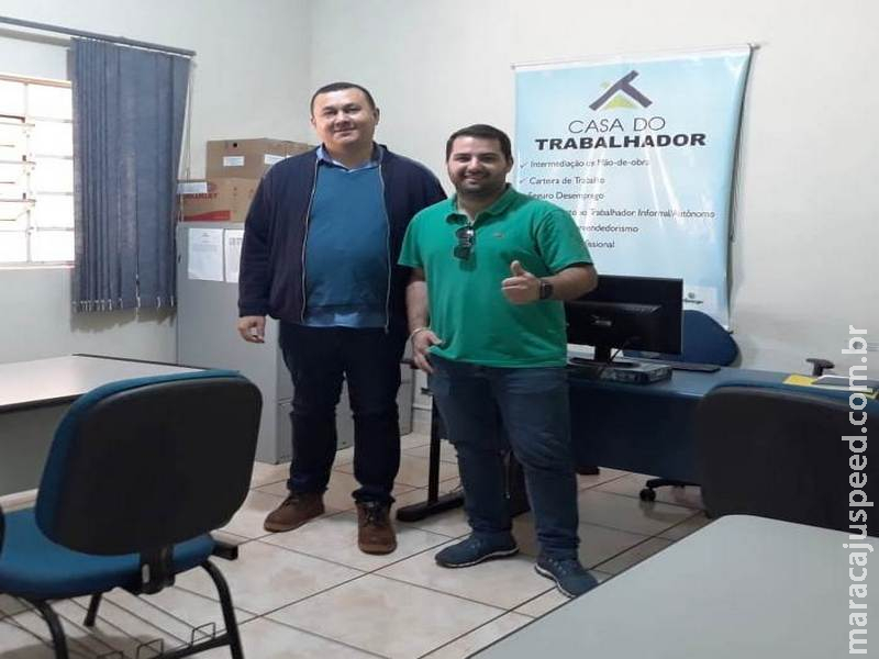 Maracaju: Casa do Trabalhador na busca de parcerias com o comércio local recebe a visita de Lucas Calderan