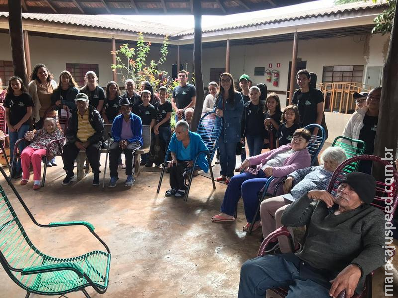 Maracaju: Fundação de Cultura comemora o dia dos avós com o Lar do Idoso