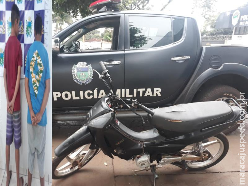 Maracaju: Polícia Militar recupera motocicleta furtada e apreende adolescentes por receptação