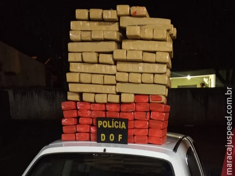 Maracaju: Veículo carregado com mais de cem quilos de droga foi apreendido pelo DOF Maracaju: Veículo carregado com mais de cem quilos de droga foi apreendido pelo DOF