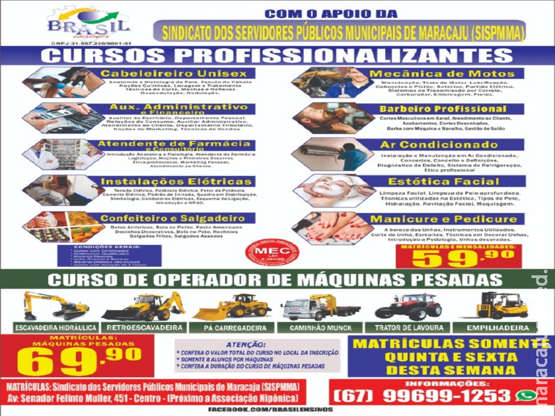 Matrículas para cursos profissionalizantes em Maracaju Matrículas para cursos profissionalizantes em Maracaju