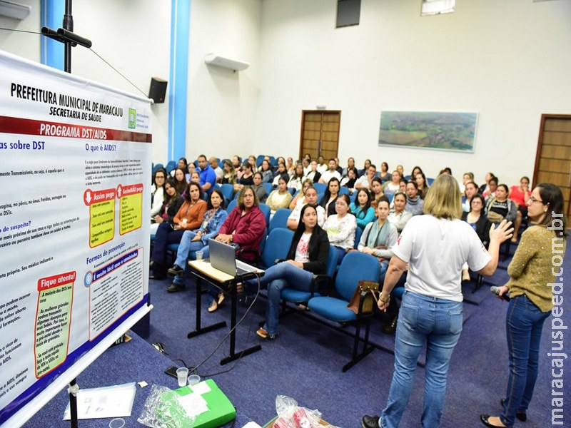 Secretaria de Saúde de Maracaju promoveu palestra para os profissionais da saúde Secretaria de Saúde de Maracaju promoveu palestra para os profissionais da saúde