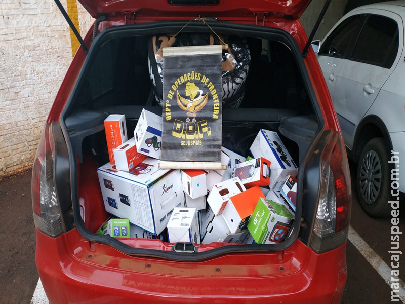 Veículo com produtos do Paraguai que seguia para São Paulo foi apreendido pelo DOF Veículo com produtos do Paraguai que seguia para São Paulo foi apreendido pelo DOF