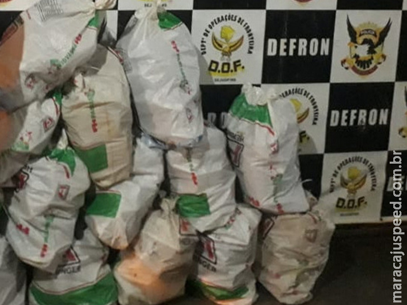 Veículo furtado e carregado com 245 quilos de maconha foi apreendido pelo DOF na região de Maracaju