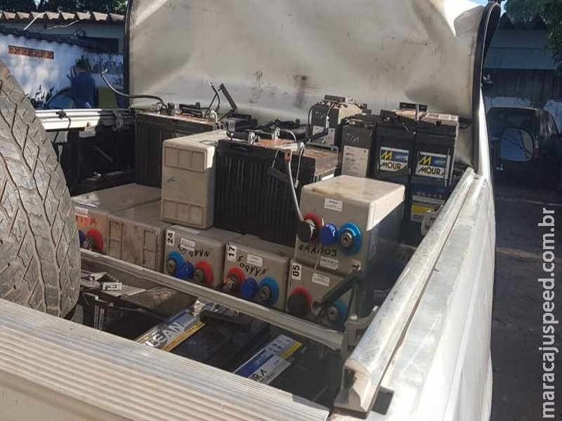 Baterias de torres de telefonia são furtadas e encontradas em ferro-velho na Capital Baterias de torres de telefonia são furtadas e encontradas em ferro-velho na Capital