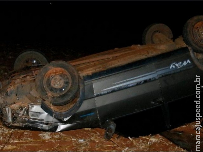 Homem morre após capotar veículo no Norte de MS Homem morre após capotar veículo no Norte de MS