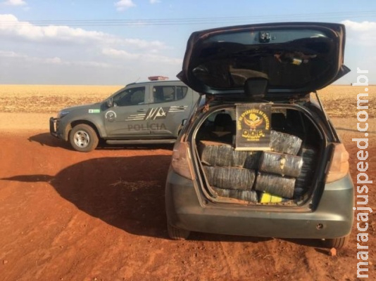Honda furtado no sul do país era usado para levar 331 quilos de maconha Honda furtado no sul do país era usado para levar 331 quilos de maconha