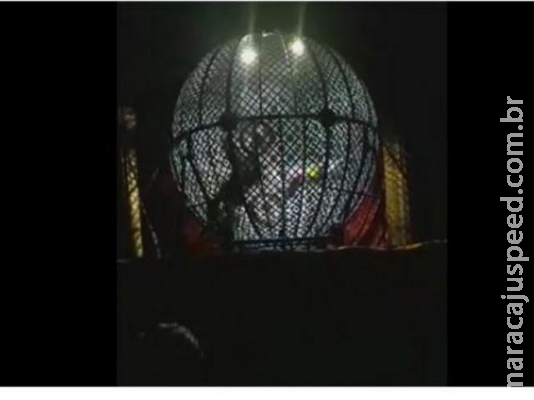 Irmãos ficam feridos em acidente no Globo da Morte em Corumbá