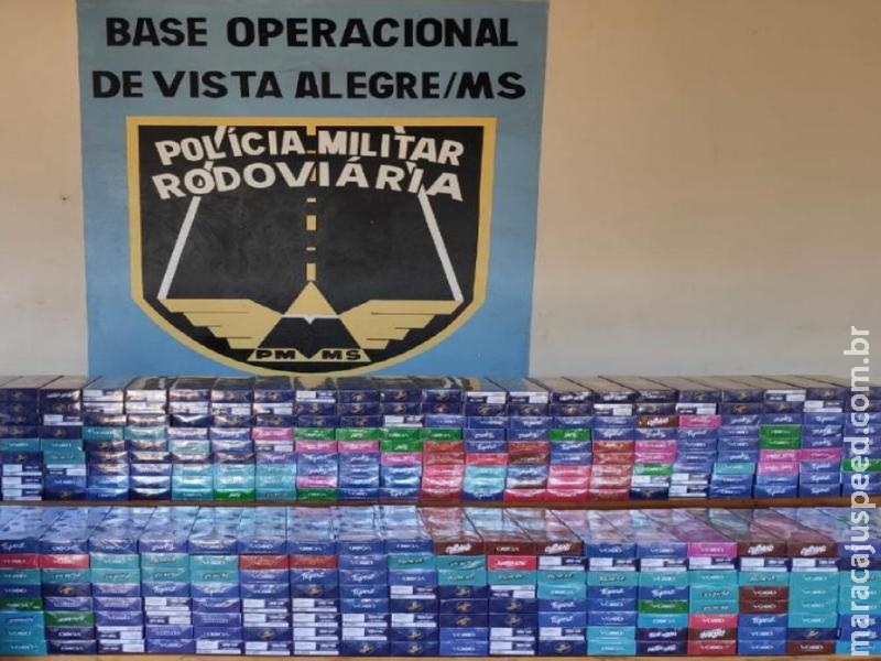 PMRv apreende 720 pacotes de essências de narguilé na MS-164 no Distrito Vista Alegre