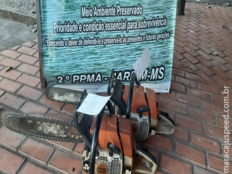 Polícia Militar Ambiental de Jardim apreende motosserras ilegais e autua engenheiro em R$ 2 mil Polícia Militar Ambiental de Jardim apreende motosserras ilegais e autua engenheiro em R$ 2 mil