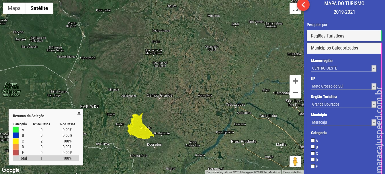 Turismo: Maracaju está inserido no novo Mapa do Turismo Brasileiro 2019/2021