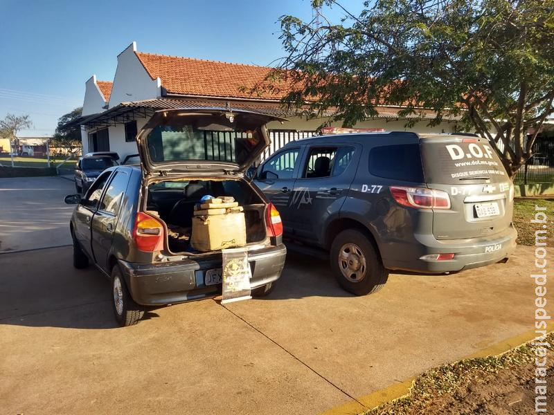 Veículo carregado com 36,7 quilos de maconha foi apreendido pelo DOF 