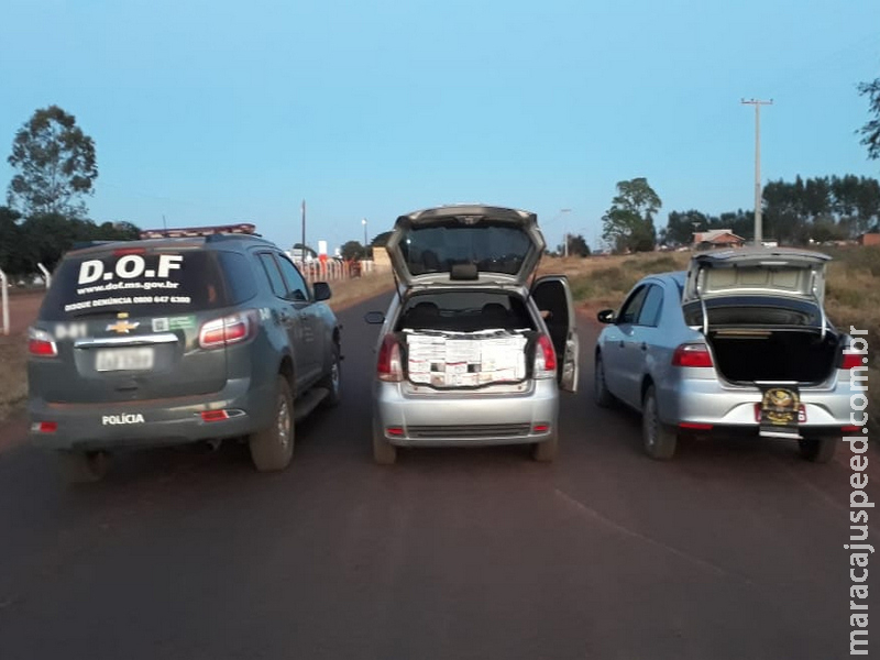 Veículo carregado com 900 pacotes de cigarros contrabandeados do Paraguai foi apreendido pelo DOF Veículo carregado com 900 pacotes de cigarros contrabandeados do Paraguai foi apreendido pelo DOF