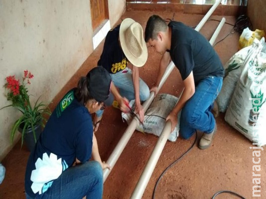 Acadêmicos de Aquicultura criam sistemas de Aquaponia em Assentamento
