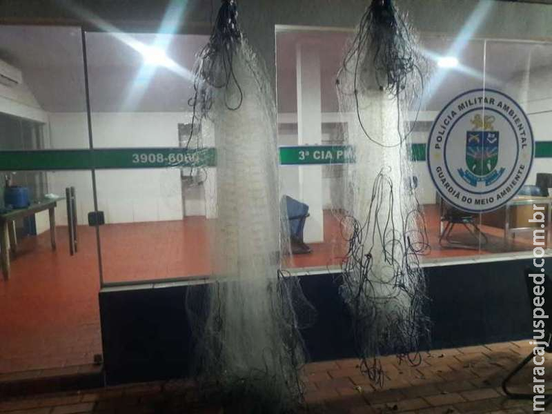Ambiental flagra pescadores com redes durante operação Ambiental flagra pescadores com redes durante operação
