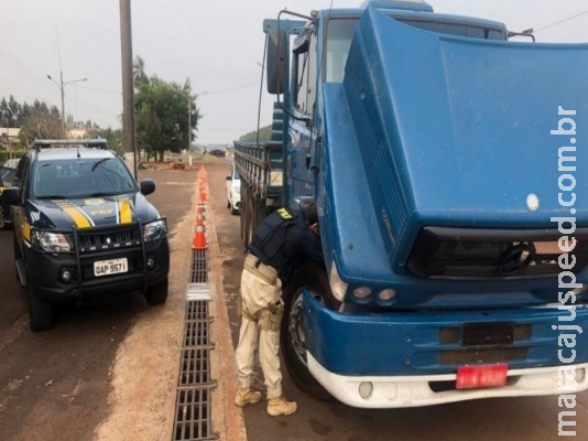 Caminhão com registro de furto é recuperado pela PRF em Dourados Caminhão com registro de furto é recuperado pela PRF em Dourados