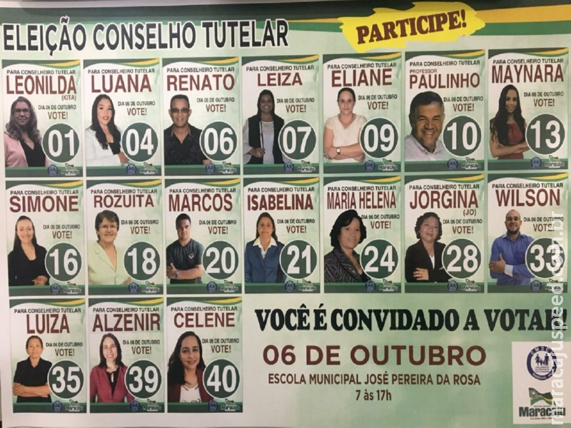 CMDCA/Maracaju– Realiza eleições para novos Conselheiros Tutelares mandato 2020/2024