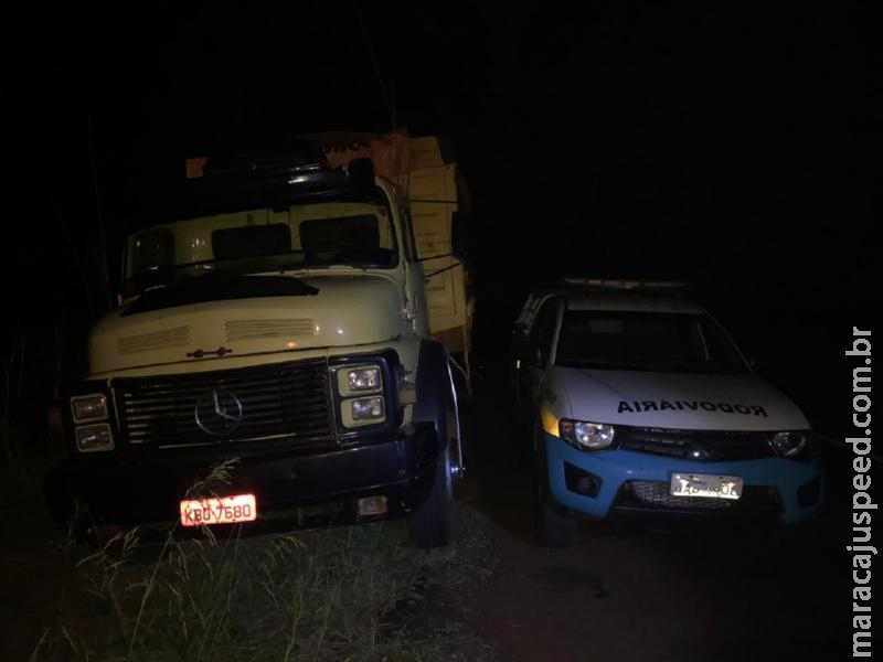 Maracaju: Dupla é presa em flagrante por receptação, após caminhão ser recuperado pela PMRv