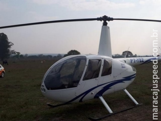Piloto é preso ao pousar helicóptero usado pelo tráfico em fazenda