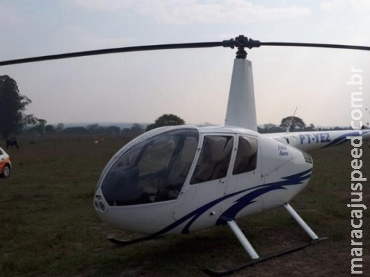 Piloto é preso ao pousar helicóptero usado pelo tráfico em fazenda Piloto é preso ao pousar helicóptero usado pelo tráfico em fazenda