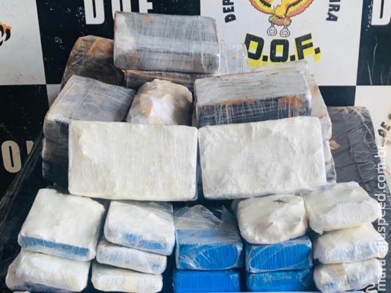 Veículo carregado com cocaína foi apreendido pelo DOF na região de Ponta Porã e seguiria para Maracaju