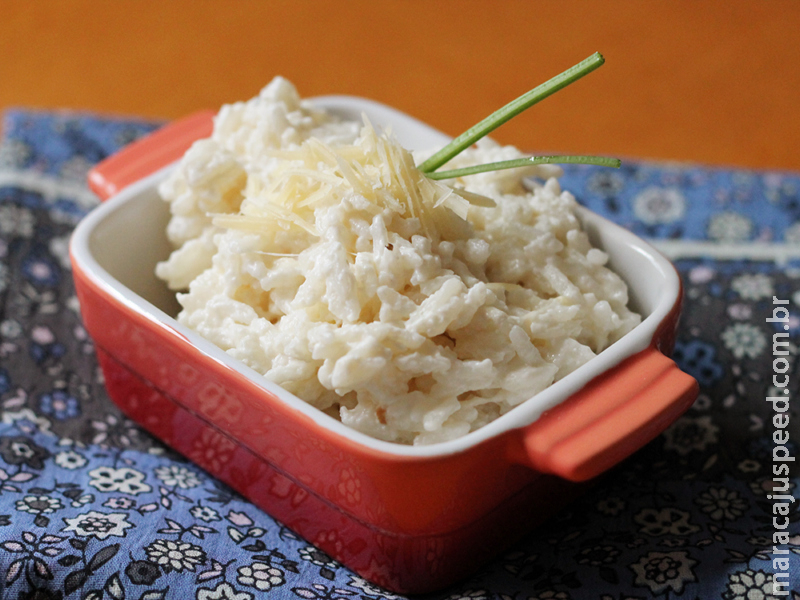 Arroz cremoso de queijo