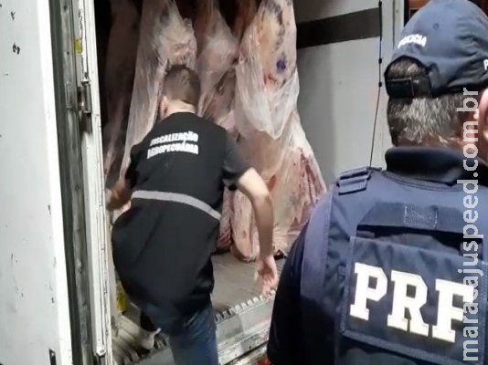 Caminhoneiro sai de MS com 1 ton de maconha em carga de carne e é preso no RS Caminhoneiro sai de MS com 1 ton de maconha em carga de carne e é preso no RS