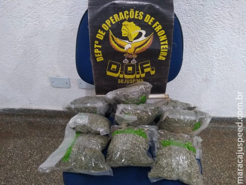 Foragido da Justiça que viajava com droga é preso pelo DOF na região de Ponta Porã