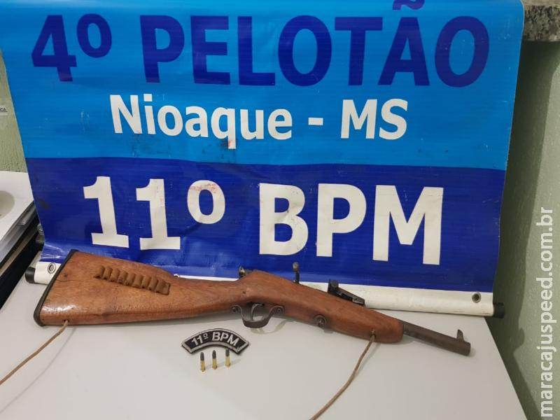 Homem busca arma para tentar matar genro da esposa e é preso em Nioaque