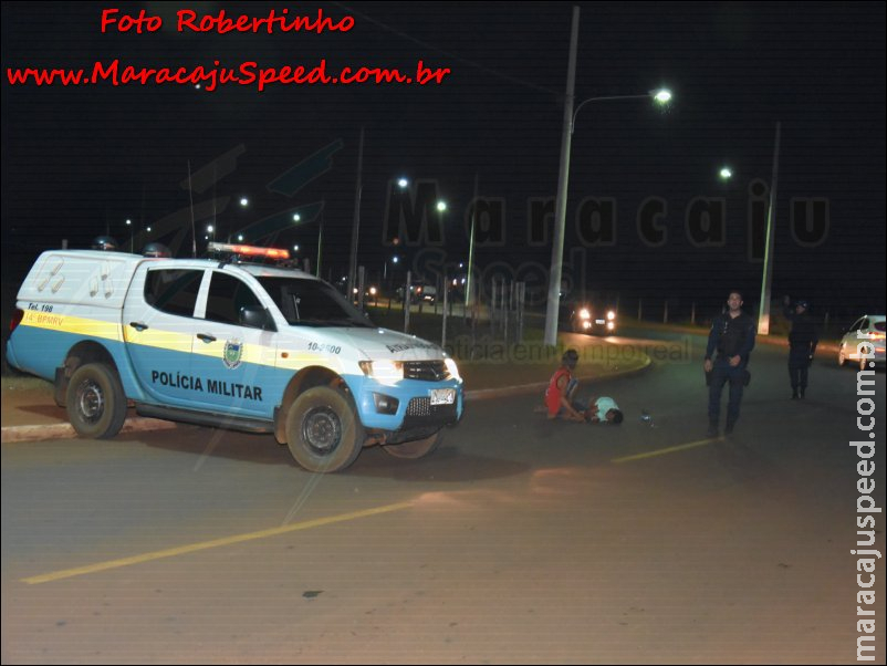 Maracaju: Mulher é atropelada na Rua Joaquim Ferreira de Azambuja, e condutor de veículo foge sem prestar socorro