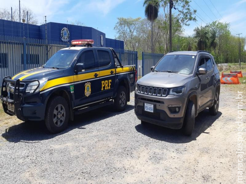 PRF apreende veículo roubado na Argentina na BR-262 na manhã desta terça