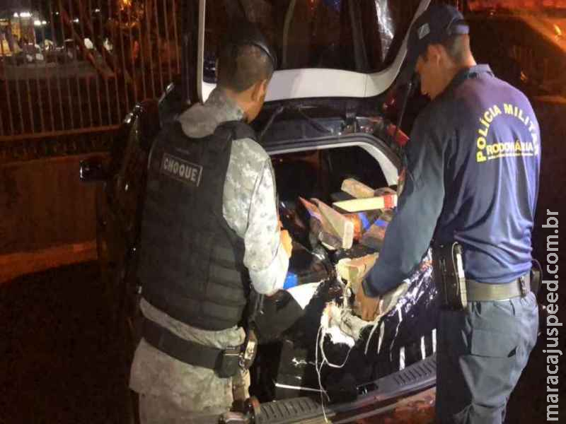 Adolecente é flagrado com 205 kg de maconha após perseguição na BR-163 em Campo Grande Adolecente é flagrado com 205 kg de maconha após perseguição na BR-163 em Campo Grande