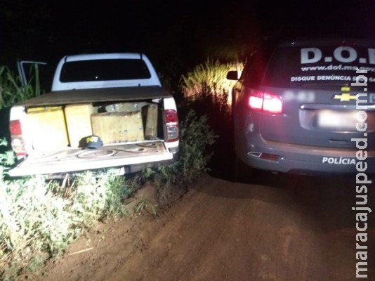Caminhonete furtada é apreendida pela polícia com mais de uma tonelada de maconha em MS Caminhonete furtada é apreendida pela polícia com mais de uma tonelada de maconha em MS